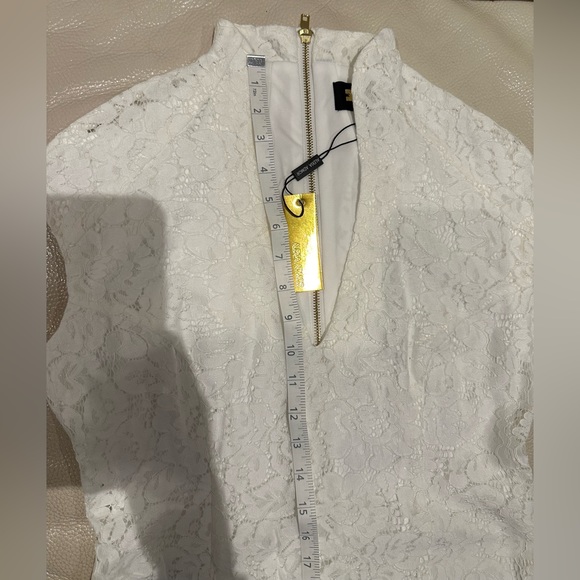 BOSTON PROPER White Lace Sleeveless Dress - Picture 6 of 9